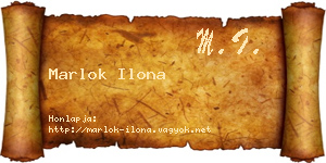 Marlok Ilona névjegykártya